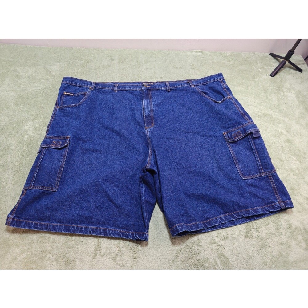 Greystone Designer Sportswear Mens Denim Cargo Shorts Size 66 Blue Jean